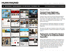 Tablet Screenshot of humankindinc.com